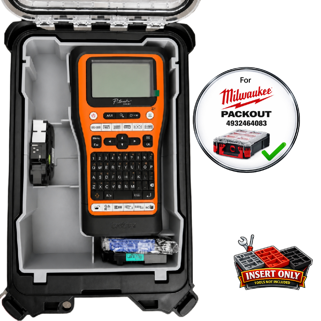 Milwaukee Packout Insert Liner for Brother E560BTVP  Label Printer Organiser